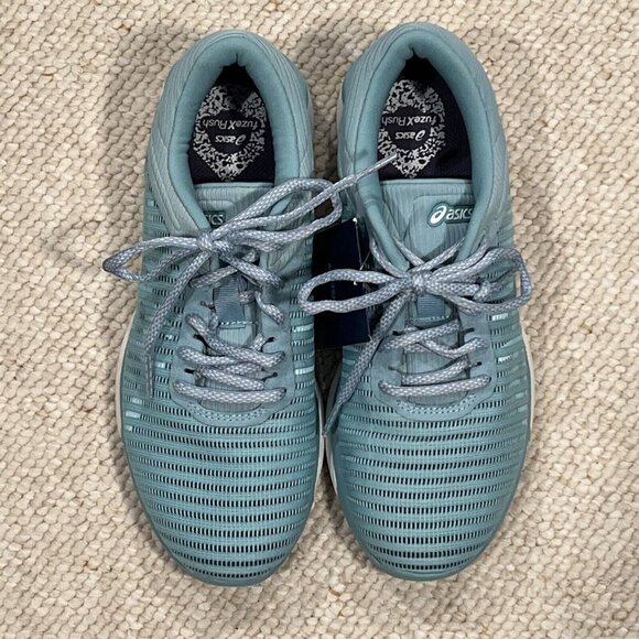 ASICS Womens Running Shoes Size 6.5 FUZEX RUSH ADAPT Teal Blue T885N NEW NWT - Picture 1 of 5